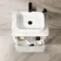 Sorrento Fluted Coastal White Wall Hung Drawer Vanity with Marble Top & Marin Basin 600mm
