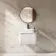 Sorrento Fluted Coastal White Wall Hung Drawer Vanity with Marble Top & Reno Basin 600mm