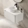 Sorrento Fluted Coastal White Wall Hung Drawer Vanity with Marble Top & Nevis Basin 800mm