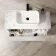 Sorrento Fluted Coastal White Wall Hung Drawer Vanity with Marble Top & Marin Basin 1000mm