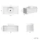 Sorrento Fluted Coastal White Wall Hung Drawer Vanity with Marble Top & Nevis Basin 1000mm