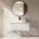 Sorrento Fluted Coastal White Wall Hung Drawer Vanity with Marble Top & Reno Basin 1000mm