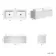 Sorrento Fluted Coastal White Double Wall Hung Drawer Vanity with Marble Top & Marin Basin 1200mm