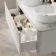 Sorrento Fluted Coastal White Double Wall Hung Drawer Vanity with Marble Top & Nevis Basin 1200mm