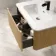 Sorrento Fluted Country Oak Wall Hung Basin Drawer Vanity 800mm
