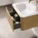 Sorrento Fluted Country Oak Wall Hung Drawer Vanity with Matt White Basin 600mm