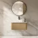 Sorrento Fluted Country Oak Wall Hung Drawer Vanity with Marble Top & Reno Basin 800mm