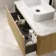Sorrento Fluted Country Oak Wall Hung Drawer Vanity with Marble Top & Marin Basin 1000mm