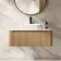Sorrento Fluted Country Oak Wall Hung Drawer Vanity with Marble Top & Reno Basin 1000mm