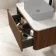 Sorrento Fluted Black Walnut Wall Hung Drawer Vanity with Marble Top 800mm - No Basin