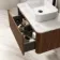 Sorrento Fluted Black Walnut Wall Hung Drawer Vanity with Marble Top & Reno Basin 800mm