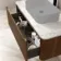 Sorrento Fluted Black Walnut Wall Hung Drawer Vanity with Marble Top 1000mm - No Basin