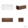 Sorrento Fluted Black Walnut Wall Hung Drawer Vanity with Marble Top 1000mm - No Basin