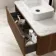 Sorrento Fluted Black Walnut Wall Hung Drawer Vanity with Marble Top & Reno Basin 1000mm