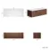 Sorrento Fluted Black Walnut Double Wall Hung Drawer Vanity with Marble Top 1200mm - No Basin