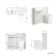 Sicily Fluted Coastal White Vanity Basin Marble Top & Utah Comfort Toilet 1000mm - Brass Accents