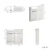 Sicily Fluted Coastal White Vanity and Toilet Unit 1000mm (No Toilet) - Chrome Handles