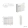 Sicily Fluted Coastal White Basin Vanity Marble Top & Toilet Unit 1000mm (No Toilet) Chrome Handles