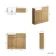 Sicily Fluted Country Oak Vanity and Back To Wall Toilet Unit 1000mm (No Toilet) - Brass Accents