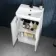 Corsica Gloss White Slimline Basin Vanity 500mm