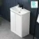 Corsica Gloss White Slimline Basin Vanity 600mm