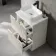 Crete Fluted Linen White Vanity Drawer with Marble Top & Reno Basin 600mm