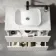 Crete Fluted Linen White Vanity Drawer with Marble Top & Marin Basin 800mm