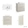 Crete Fluted Linen White Vanity Drawer with Marble Top & Marin Basin 800mm