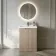Crete Fluted Apex Oak Basin Vanity 600mm