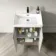 Crete Fluted Apex Oak Basin Vanity 600mm