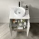 Crete Fluted Apex Oak Vanity with Marble Top & Nevis Basin 600mm