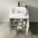 Crete Fluted Apex Oak Vanity with Marble Top & Marin Basin 600mm