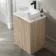 Crete Fluted Apex Oak Vanity with Marble Top & Reno Basin 600mm