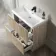 Crete Fluted Apex Oak Basin Vanity Drawer 800mm