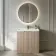 Crete Fluted Apex Oak Basin Vanity 800mm