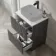 Crete Fluted Charcoal Elm Vanity Drawer with Marble Top 600mm - Excludes Counter Top Basin