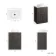 Crete Fluted Charcoal Elm Vanity Drawer with Marble Top & Nevis Basin 600mm