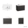 Crete Fluted Charcoal Elm Wall Hung Drawer Vanity with Marble Top & Marin Basin 800mm