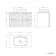 Crete Fluted Charcoal Elm Wall Hung Drawer Vanity with Marble Top & Reno Basin 800mm