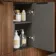 Sicily Fluted Black Walnut Side Cabinet Unit 300mm - Black Accents