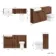 Sicily Fluted Black Walnut Combination Vanity Basin and Miami Toilet 1500mm - Black Accents