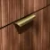 Sicily Fluted Black Walnut Side Cabinet Unit 300mm - Brushed Brass Accents