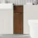 Sicily Fluted Black Walnut Side Cabinet Unit 300mm - Chrome Handles