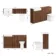 Sicily Fluted Black Walnut Combination Vanity Basin and Aruba Toilet 1500mm - Chrome Handles