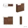 Sicily Fluted Black Walnut Vanity and Back To Wall Toilet Unit 1000mm (No Toilet) - Black Accents