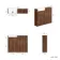 Sicily Fluted Black Walnut Vanity and Back To Wall Toilet Unit 1000mm (No Toilet) - Brass Accents