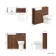Sicily Fluted Black Walnut Combination Vanity Basin and Miami Toilet 1000mm - Brushed Brass Accents