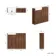 Sicily Fluted Black Walnut Vanity and Back To Wall Toilet Unit 1000mm (No Toilet) - Chrome Handles