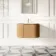 Positano Natural Oak Curved Wall Hung Basin Drawer Vanity 800mm