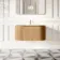 Positano Natural Oak Curved Wall Hung Basin Drawer Vanity 1000mm